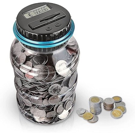 Digital sparegris Eur tæller, Aozbz automatisk mønttællende pengekasse til børn