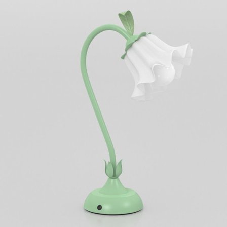 COSTWAY Vintage LED-pöytälamppu - Akryylivarjostin Lily - Säätövarsi - E27-kanta - Kytkin - Lamppu ei sisälly