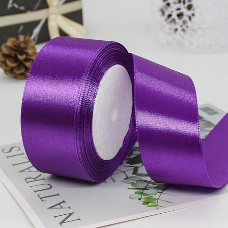 1 rulle band, 4 cm brett x 22 m långt - ett vackert dubbelsidigt band, lämpligt för julklappar, bröllopsrosetter, dekorationer