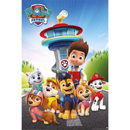 Paw Patrol Ready For Action Poster 91,5 cm x 0,1 cm x 91,5 cm Multi
