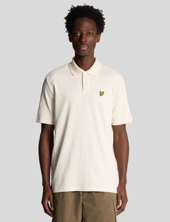 Lyle & Scott Ribbed Polo Shirt - Cream - M