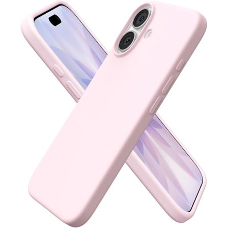 Kompatibel med iPhone 17 6,3-tommer beskyttelsesetui, slankt flydende silikone 4-lags fuld dækning blødt gummi.