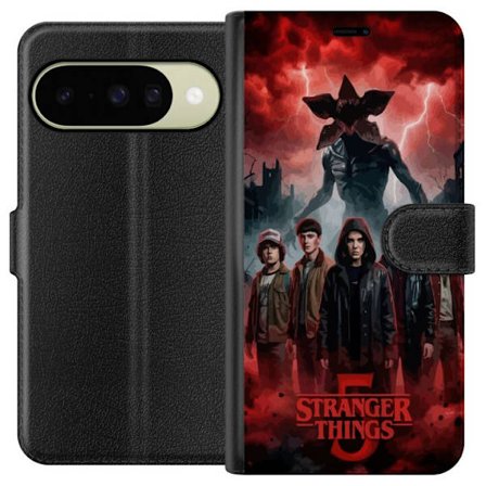 Kompatibelt Plånboksfodral till Google Google Pixel 10 Mörk Stranger Things-inspirerad fantasyillustration med åska, dramatisk himmel och intensiv