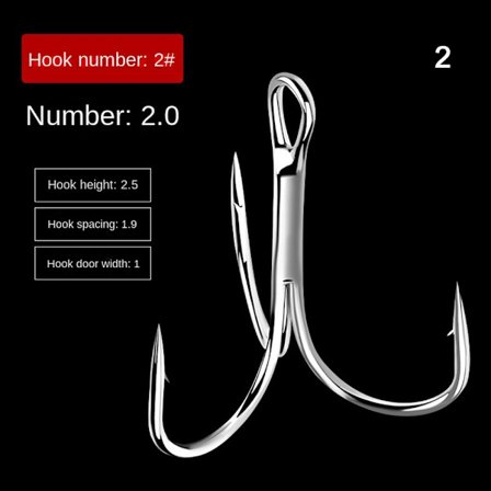 20stk 4X fiskekroker fiske Trippel ankerkrok 2 2