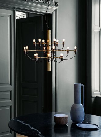 2097/18 Sarfatti lysekrone - messing