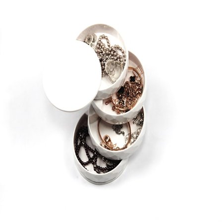 Smyckesorganisatorfodral 360 grader runt roterande fodral