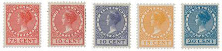 Holland 1926-1939 - NVPH 180+182-183+187-188 - Ubrugt