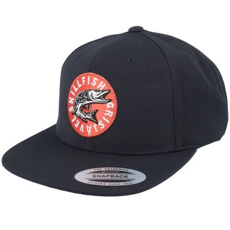 Skillfish - Svart snapback Keps - Cirkel Grisjävel Black Snapback @ Hatstore