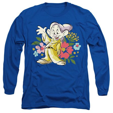 Snövit Unisex Vuxen Hälsningar Dopey T-Shirt S Royal Blue