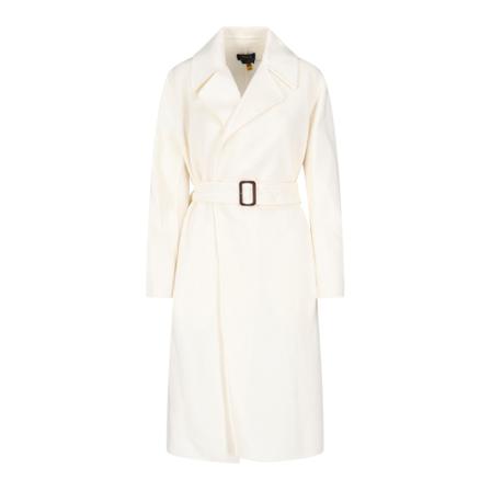 Polo Ralph Lauren, Belted Coats Wit, Dames, Maat:M