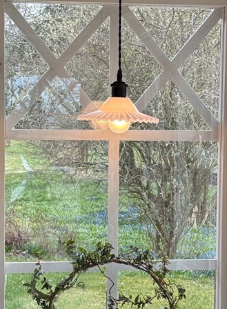 Silvia taklampe Ø21 - sort/hvit