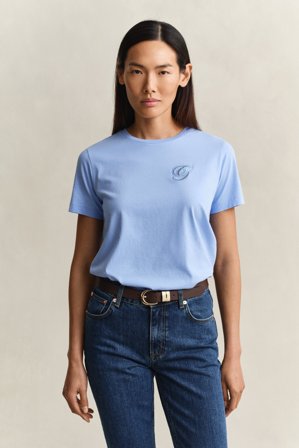 GANT Damen Script T-Shirt (L) Blau