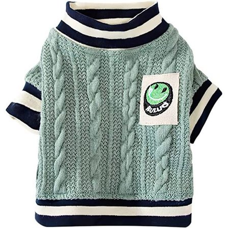 Lemmikin villapaita, syksyn ja talven koiranvaatteet, lämmin koiran ja kissan villapaita, pennun takit, lemmikkikissan neulepaita M, vihreä