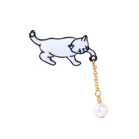 2 st kreativa djur tofsar kedjebrosch klädtillbehör