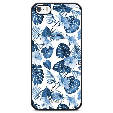Bjornberry Skal iPhone 5/5s/SE (2016) - Blå Blommor
