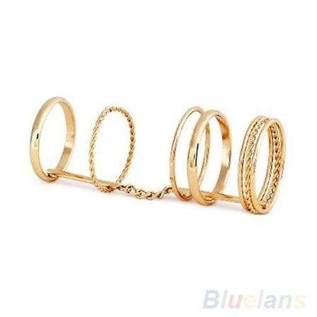 1 st Fingerknogring i Midi-storlek, Mode, Enkel Kedja, Punk, Fest Smycke för Kvinnor