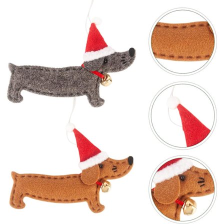 Juletræsdekoration Gravhund Hunde Ornament Juletræspynt Festartikler 4 Stykker