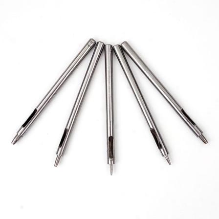 Rei'itys, ohut suorasuu ja pyöreä rei'ityssuu, täysteräsrei'itys, tee-se-itse-nahkatyökalu (5 kpl, 0,5 mm, 0,8 mm, 1 mm, 1,2 mm, 1,5 mm),