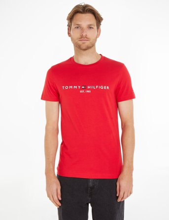 Tommy Hilfiger Tommy Logo Tee - Red - M
