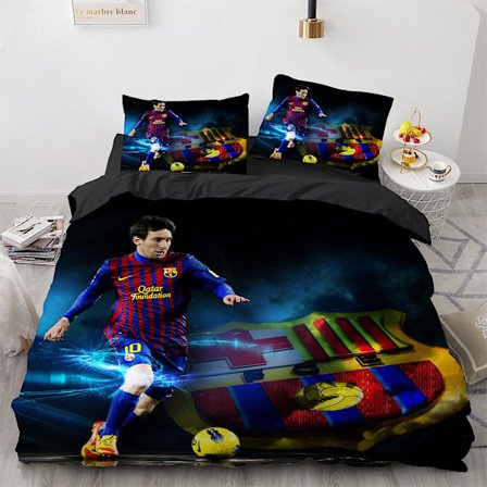 Zqmx-1# Cross Soccer Star 3d Digitaltryck Hemtäcke Överdrag, Lakan, Örngott, Sängkläder