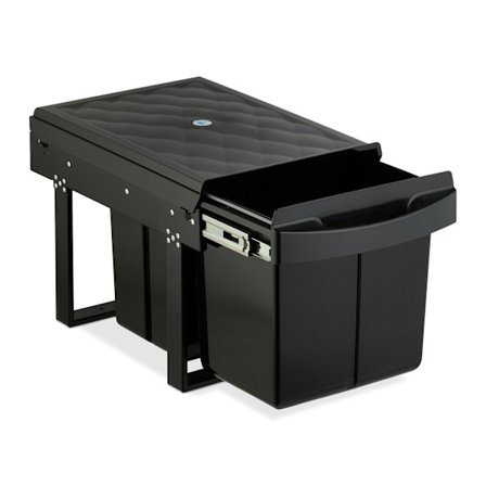 Utdragbar köksavfallsbehållare med luktblockerande lock