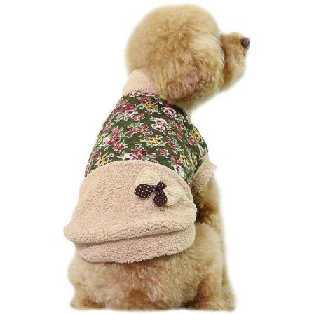 Hundjacka med blommor Fodrad Hundkläder