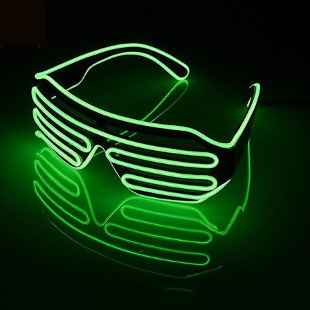 Neon LED Lysende Blinkende Briller Eyewear Til Natklub Halloween Rave Party Diskotek