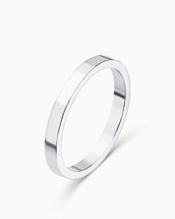 Smooth Ring for Her Lucy 950 Platinum 4mm - Engagement Rings & Wedding Rings from Vanbruun