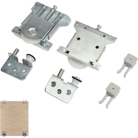 Skydedørs hjul Nylonruller Hjul Skab 2 stk. Dørmøbel Remskive Garderobe kompatibel Garderobeskab