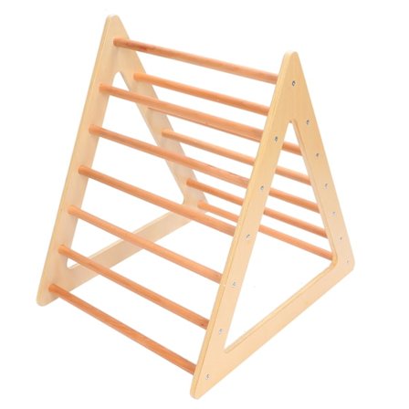 Sammenleggbar klatretrekantstige i tre for lek og klatring for småbarn og barn