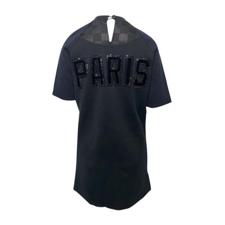 Louis Vuitton Vintage, Pre-owned Embellished Shirt Dress in Cotton Zwart, Dames, Maat:S