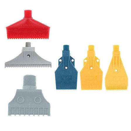 6st 1/4 Gänga Platt Vind Jet Luft Blåsmunstycke Spray F Rund Grå Röd Typ