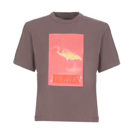 Heron Preston, T-Shirts Grijs, Dames, Maat:XS,Cotton