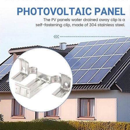 20 STK Fotovoltaisk Panel Dræningsspænde Plade Solpanel Vanddræn Clip til Solpanel Dræning