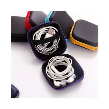 5 stycken In-Ear Hörlursfodral, Mini Förvaringsväska med Karabiner