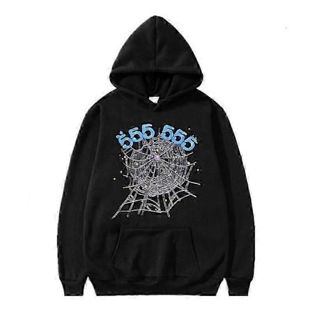 Hettegenser med edderkoppnettgrafikk, bomullsgenser for menn og kvinner