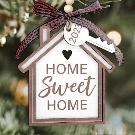 Housewarming gaver til nyt hjem, Housewarming gave til nyt hus, Første nye hjem julepynt 2024, Ny hjem gave -CHSZ