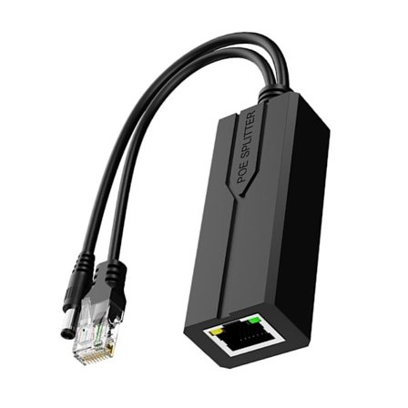 POE Splitter Adapter Konverterar 48V POE till DC12V Ström Stödjer Gigabit