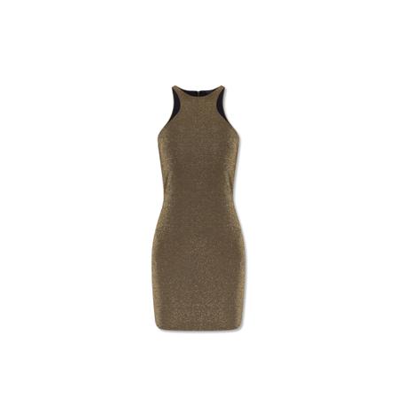 AllSaints Norma metallic dress , Zwart , Dames , Maat: L Casual jurken