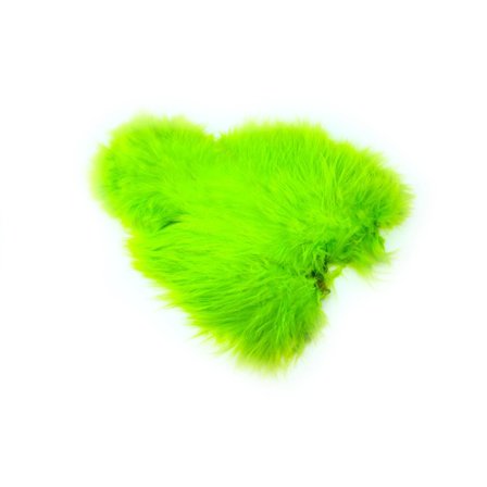 Whiting Spey SH/C - White dyed Fl. Green Chartreuse