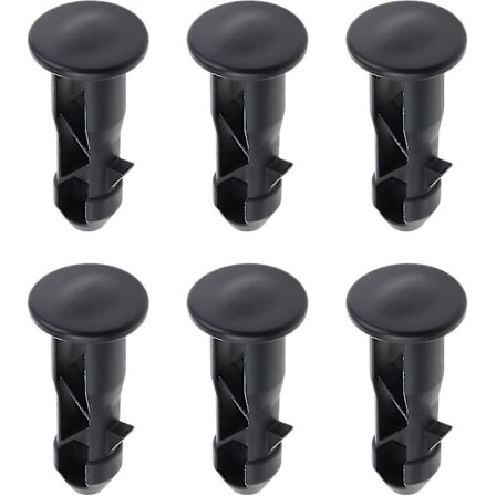 Par Hingebolte og Hinge Pins til Affaldsdåse Låg Beholder til at Passe 240/120/100/60l Udendørs Affaldsbeholdere, 65mm X 18mm, Sort Plastik