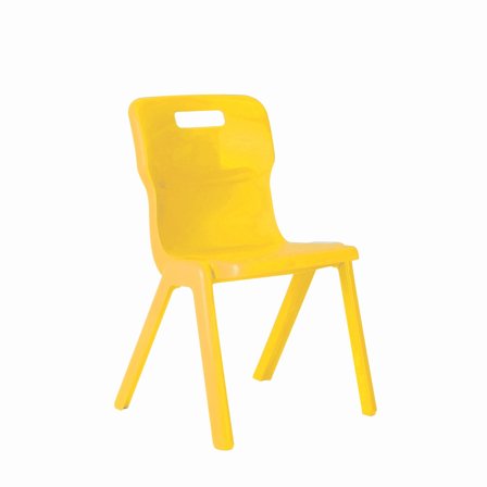 All-in-one plastic chair TITAN, H 260 mm, yellow