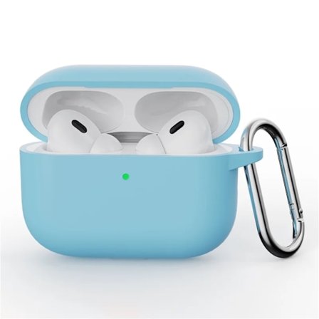 Airpods Pro 3 Mobilskal Silikon med Karbinhake - Blå