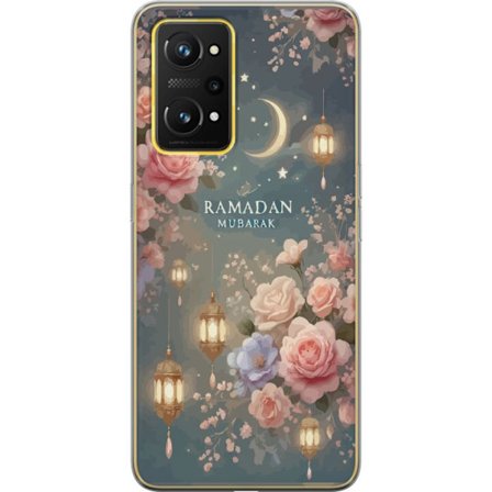 Yhteensopiva Puhelinkuori Realme GT Neo 3T Pimeä fantasiamaailma ihmisellä ja demonisella olennolla tulisessa maisemassa, jossa yliluonnollista voim