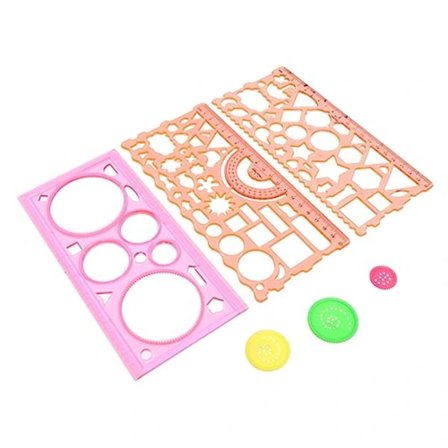 Koulutarvikkeet Viivain, 3 kpl Mittanauha Viivaimet Asteikkolinjain Sapluunat Tarkkuusviivain Paperitavara Piirustusmalli Viivain Geometrinen Viivain