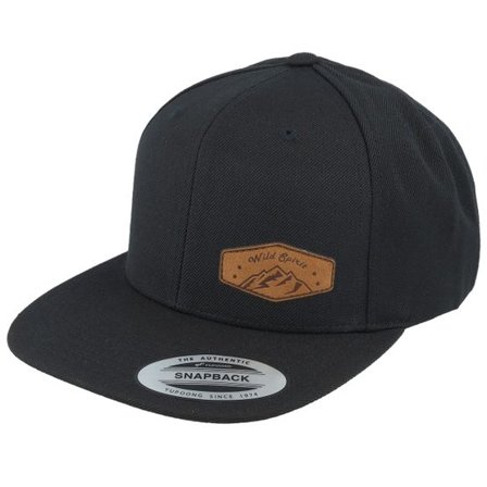Wild Spirit - Svart snapback Keps - Small Mountain Brown Patch Black Snapback @ Hatstore