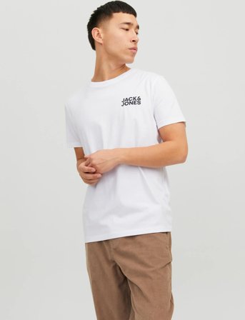 Jack & Jones Jjecorp Logo Tee Ss O-Neck Noos - White - XL