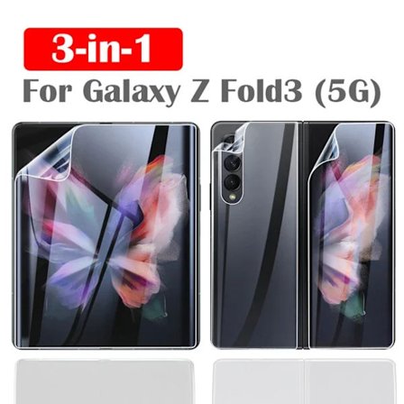 Skyddsfilm kompatibel med Samsung Galaxy Z Fold 4 Z Fold 3 Anti-repa Hydrogel Mjukt Skärmskydd kompatibel med Z Fold4 Fram- och Baksida Film