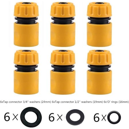 6 pakka letkunpään pikaliitin 1/2" letkun pikaliitin