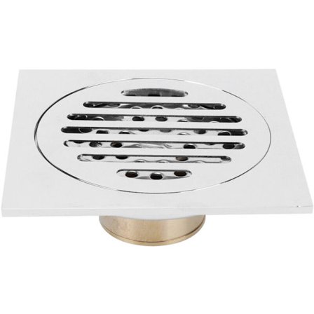 10x10cm Kobber Kvadratisk Afløb Gulvafløb Anti-insekt Vandtæt Afløb til Badeværelse Hjem